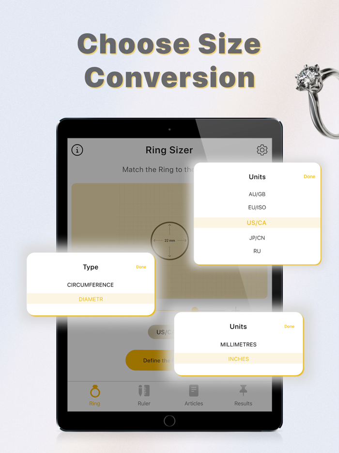 Ring Sizer – Size Measurement