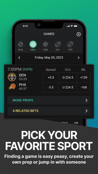 Mad Props - Social Sports Bets Screenshot