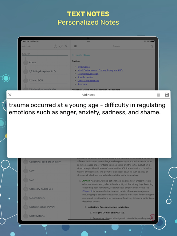 Critical Care Handbook of MGH iPad screenshot 9 - Medical app