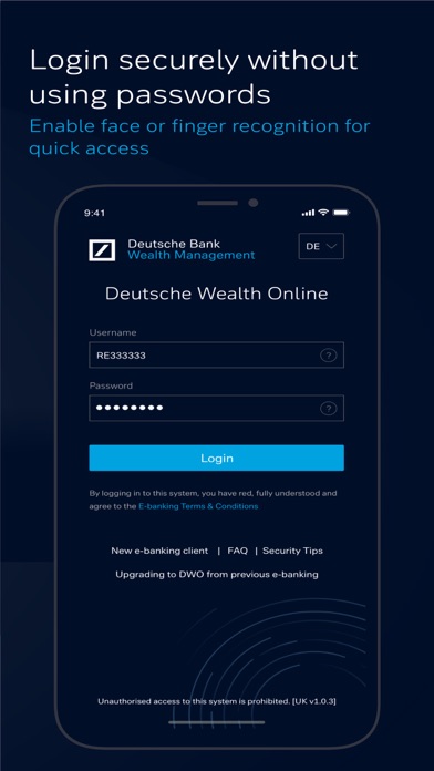 Deutsche Wealth Online UK Screenshot