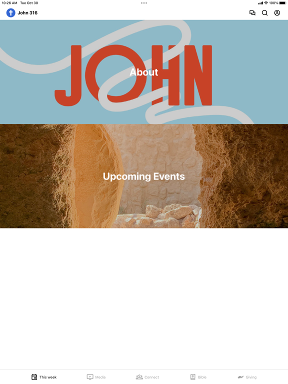 John 3:16 Church of Christ iPad screenshot 1 - Education app