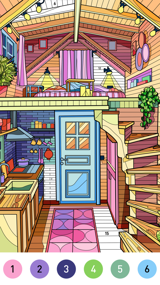 #1. House Color - Paint by number (iOS) 由: 少婷 余