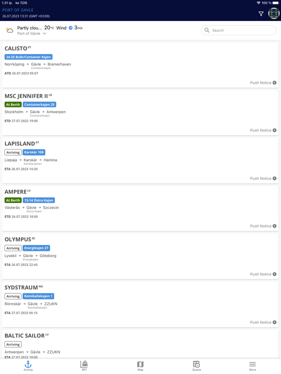 Screenshot #5 pour Port Activity App