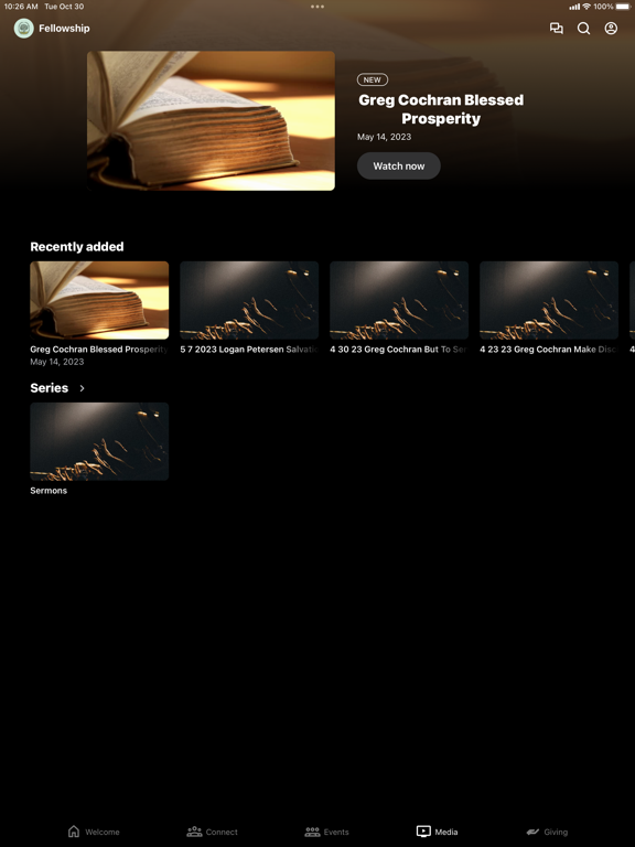 Fellowship Baptist Riverside iPad screenshot 4 - Education app