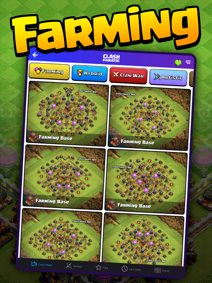 CoC Fanatic Copy Maps and Base