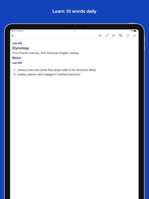 Vietnamese Origin Dictionary iPad screenshot 7 - Reference app