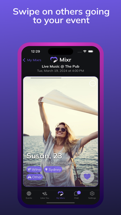 Mixr - Event Dating Pools Screenshot