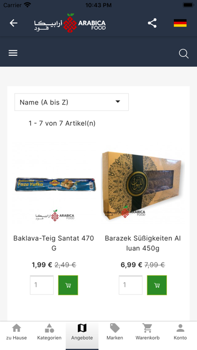 Arabica food Screenshot