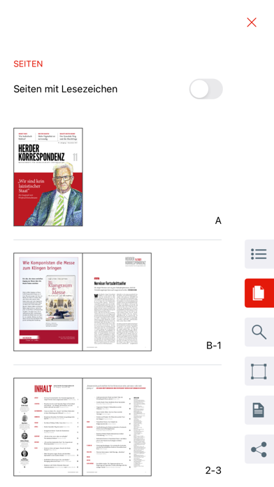Herder Korrespondenz Screenshot