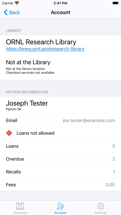 ORNL Library Self-Checkout screenshot-4