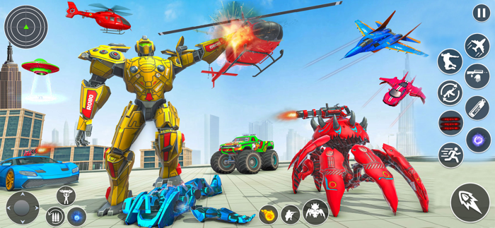 Octopus Robot Car Game 3D- War