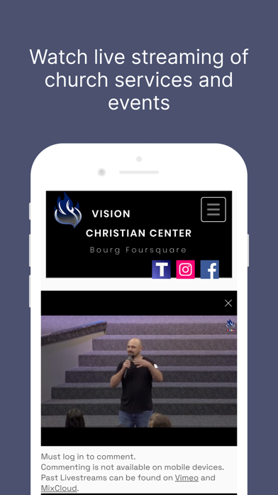 Vision Christian Center Screenshot