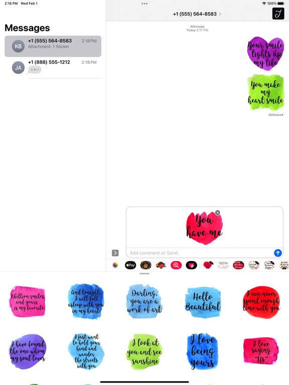 Screenshot #5 pour Watercolor Love Messages