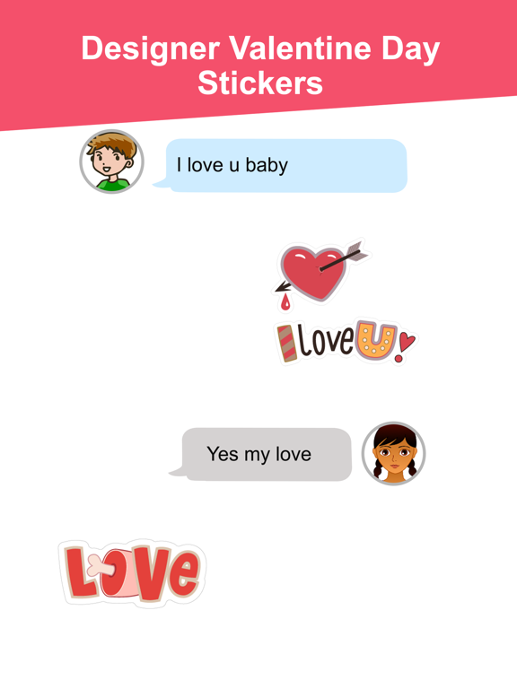 Screenshot #6 pour Happy Valentine's Stickers!