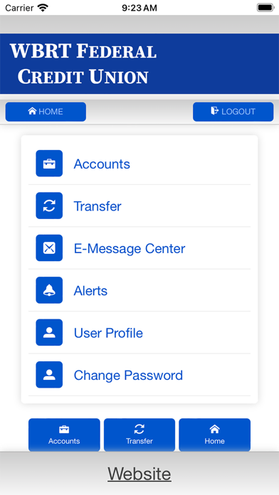 WBRT Federal Credit Union Screenshot