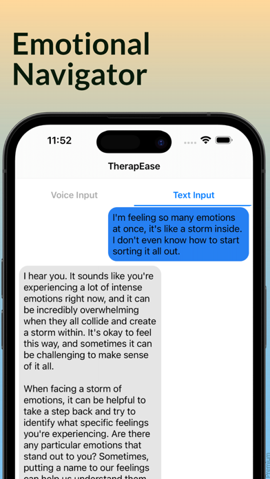 TherapEase: Your AI Therapist Screenshot