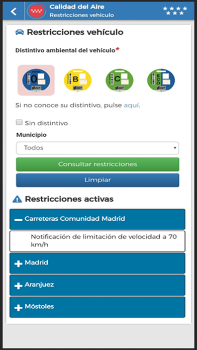 Calidad del Aire Madrid Screenshot