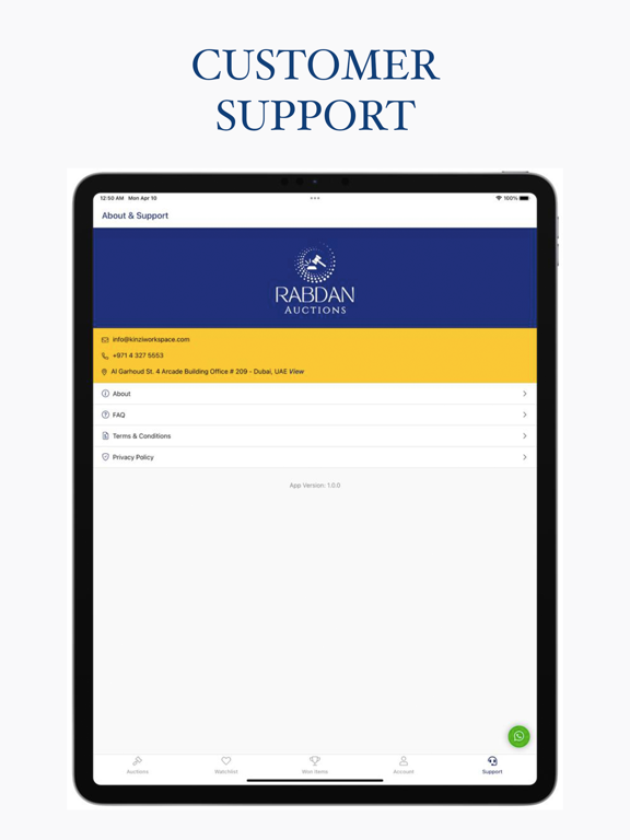 RAuctions - Rabdan Auctions iPad screenshot 4 - Shopping app