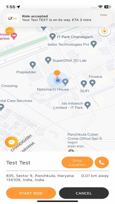 ALFA Cabs Driver Screenshot