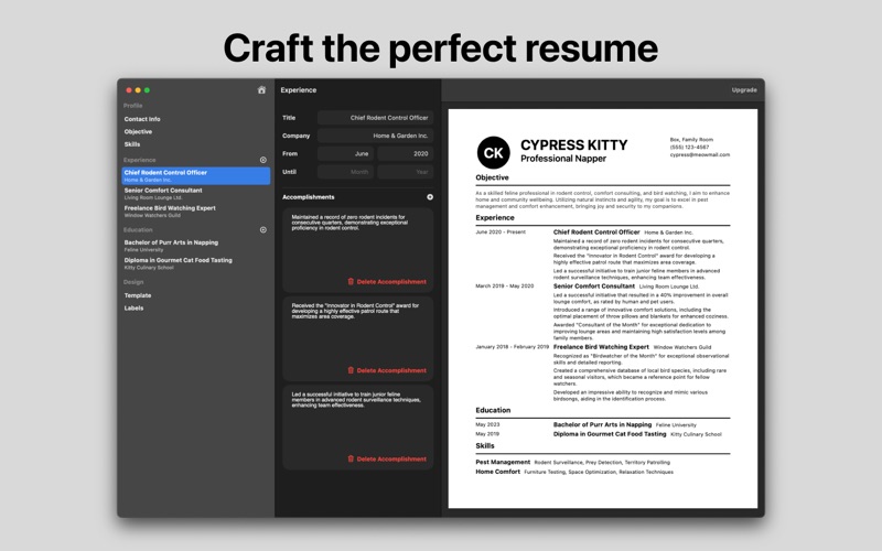 Resume Builder: Easy PDF Maker iPhone screenshot