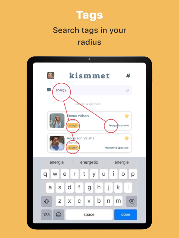 Kismmet: Find Local Connection iPad screenshot 3 - Social Networking app