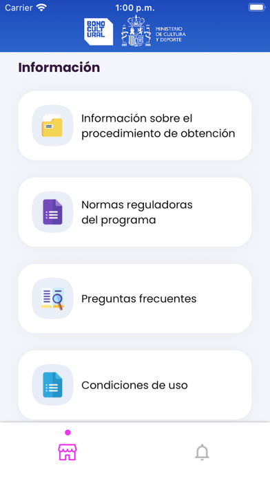 Bono Cultural Joven 2023 Screenshot