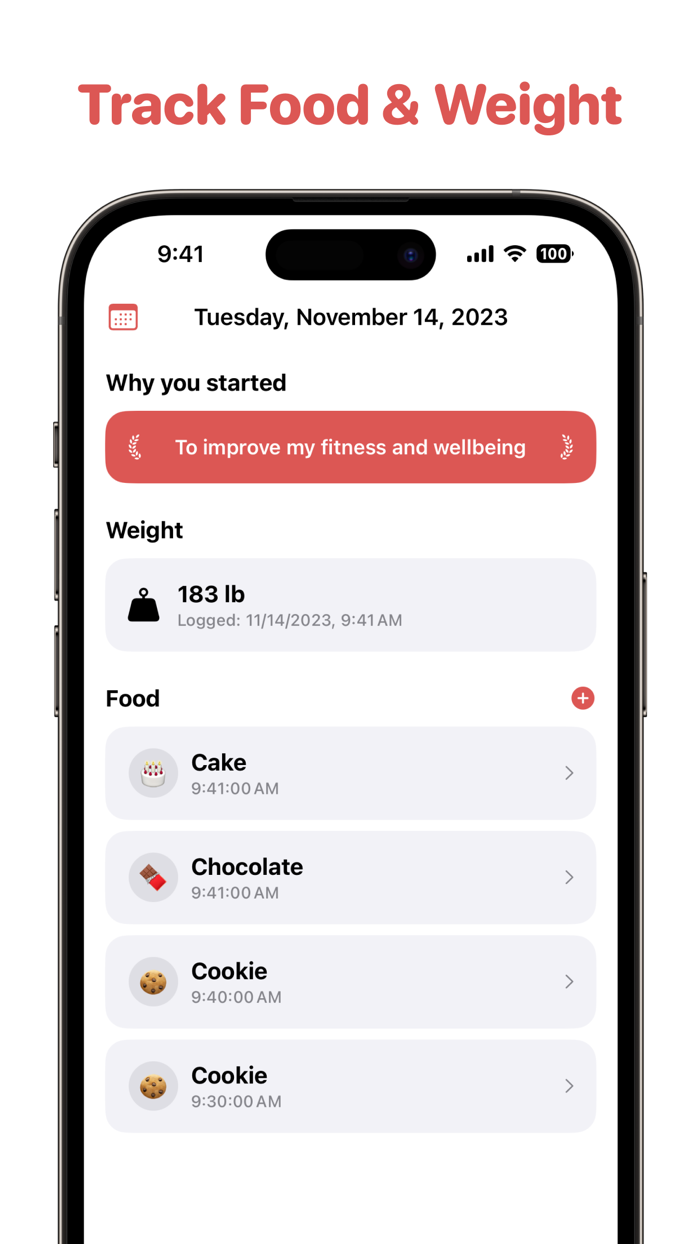 HealthBot Weight Food Tracker