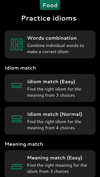 English Food Idioms Screenshot
