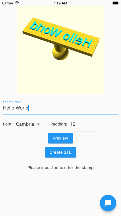 Stamp STL Maker Screenshot