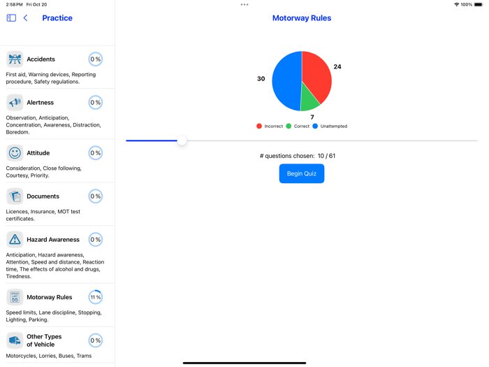 UK Motorcycle Theory Test Lite
