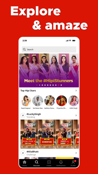 Hipi - Indian Short Video App Screenshot