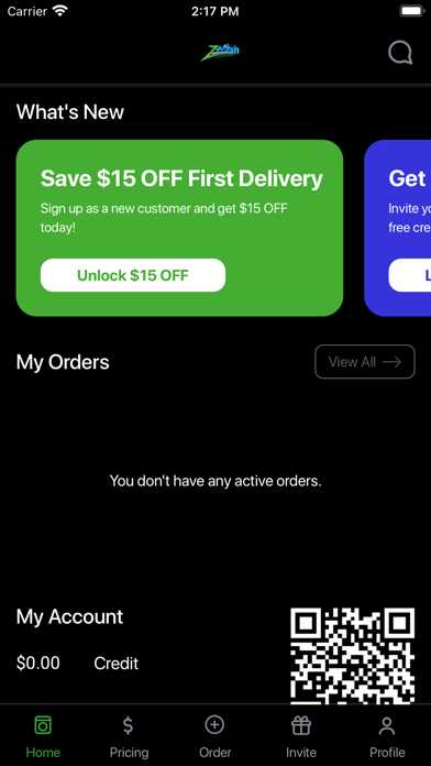 ZWash Laundry Pickup/Delivery Screenshot