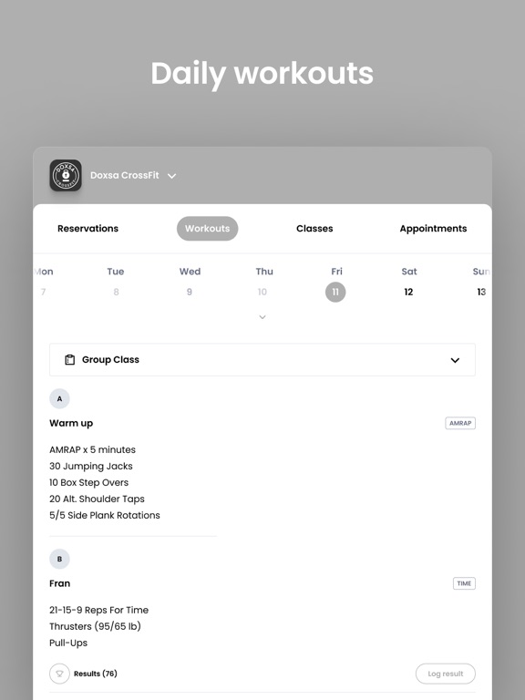 Doxsa CrossFit iPad screenshot 4 - Health & Fitness app