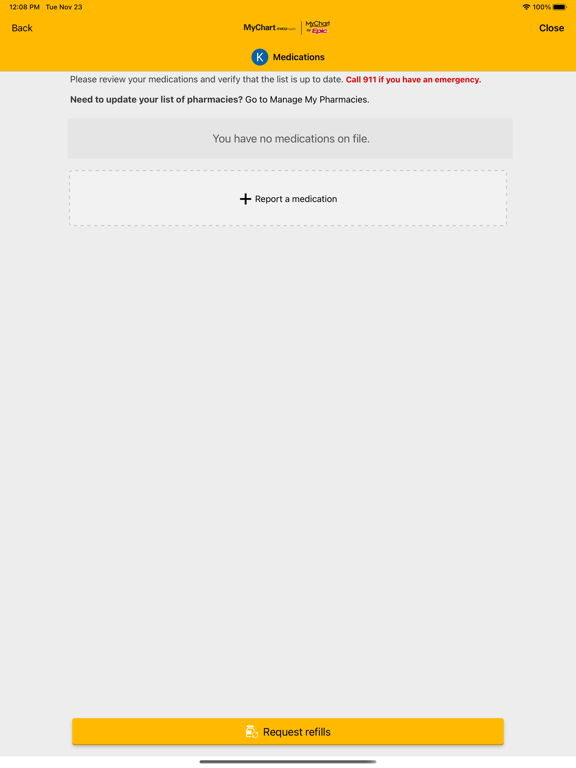 VCU Health MyChart iPad screenshot 3 - Medical app