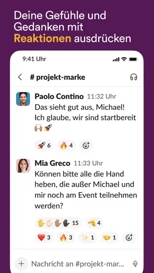 Screenshot von Slack Für EMM auf dem iPhone 5