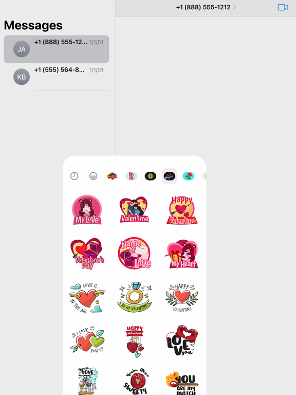 Screenshot #5 pour Valentine Stickers
