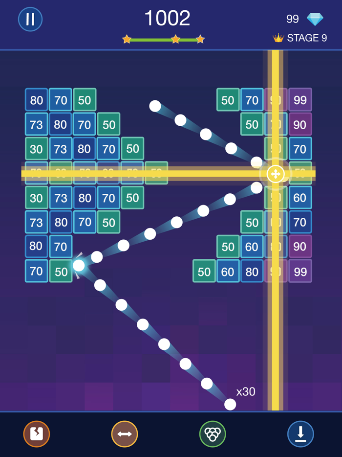 Bricks Breaker - Glow Balls