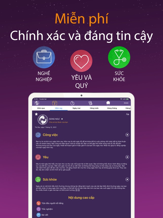 Tử vi hàng ngày - Phổ biến