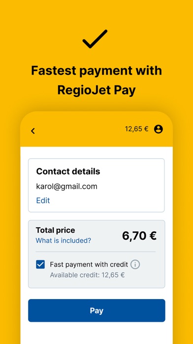 RegioJet Screenshot