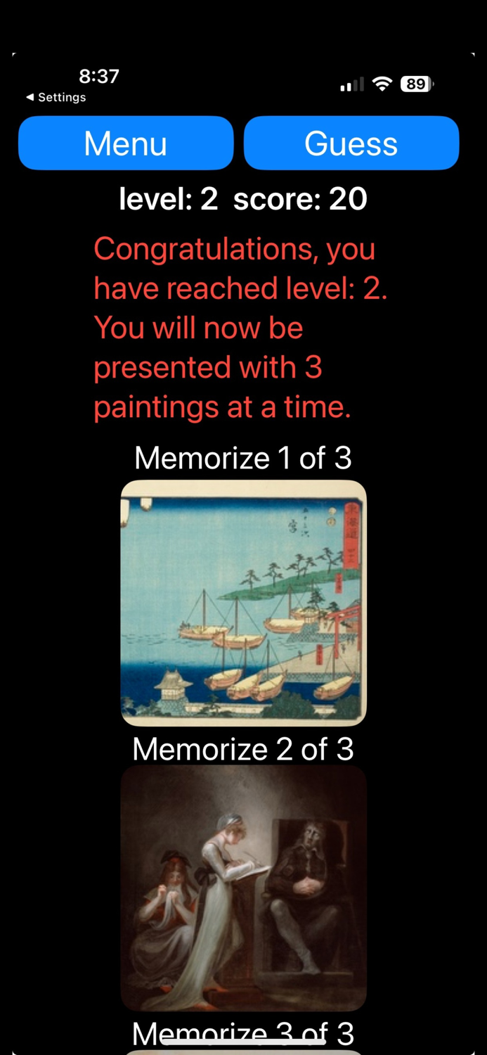 Explore Art History Game