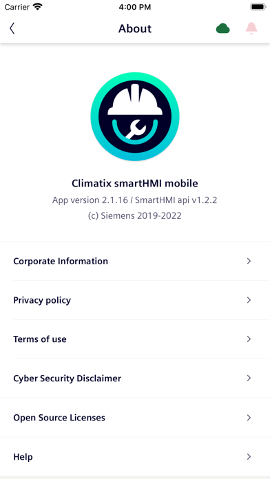Climatix smartHMI Screenshot