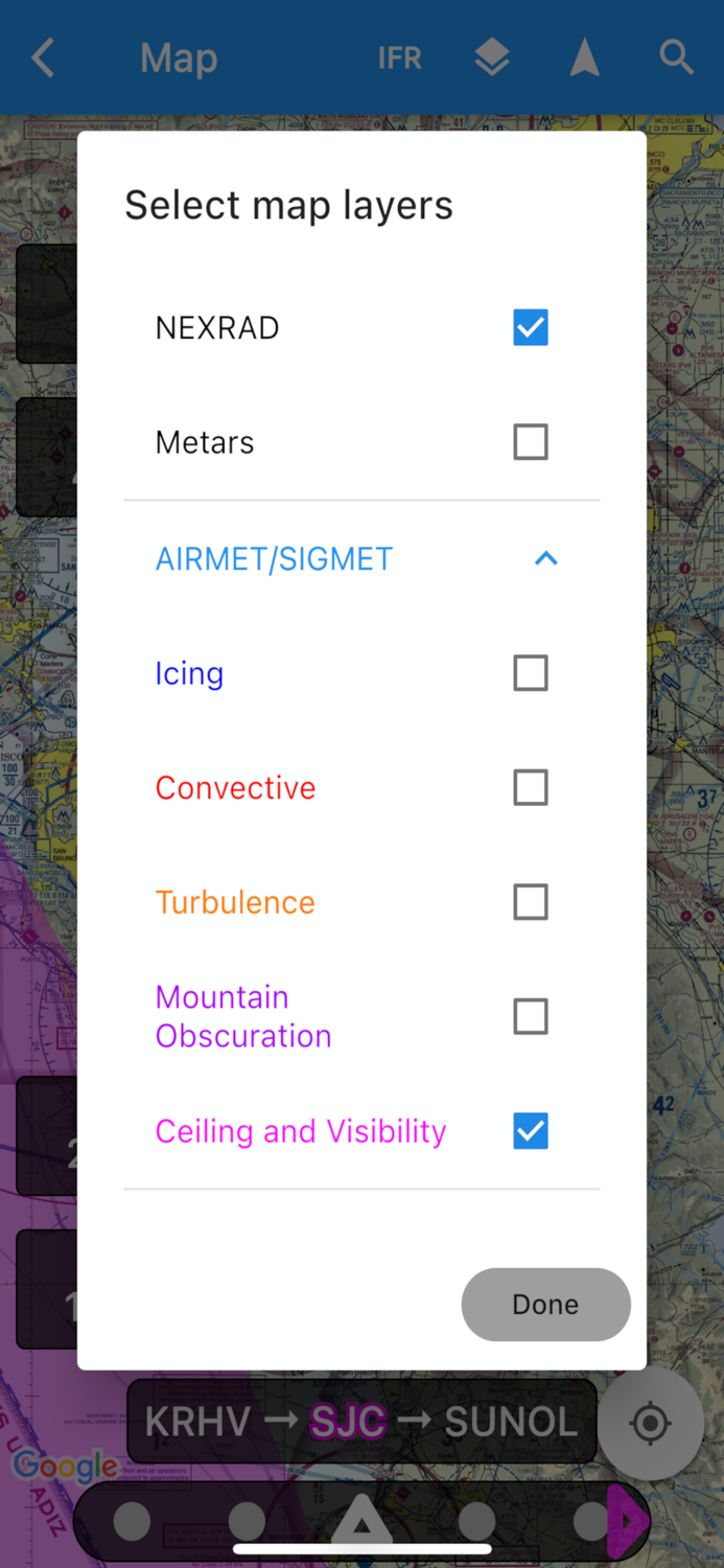 AviNavi navigation for pilots
