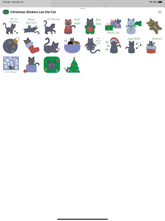 Screenshot #4 pour Christmas Stickers Leo the Cat