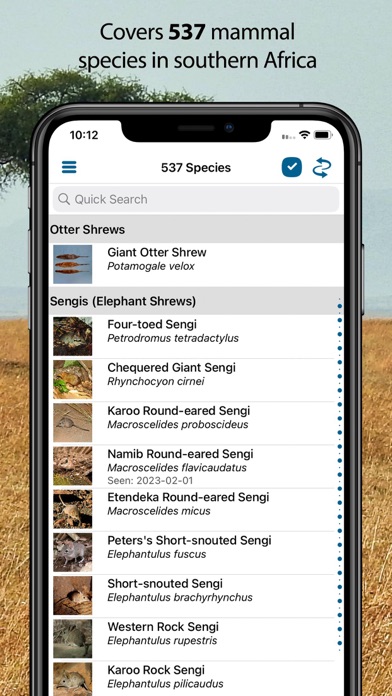 Stuarts' SA Mammals Screenshot
