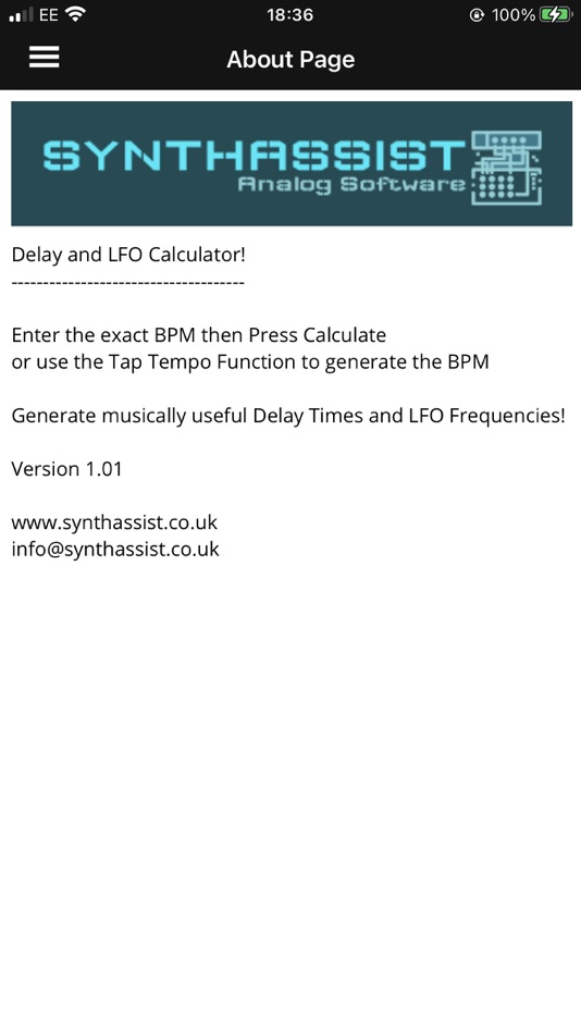 #3. Delay & LFO Calculator (iOS) 由: GRAHAM JOHN SMITH
