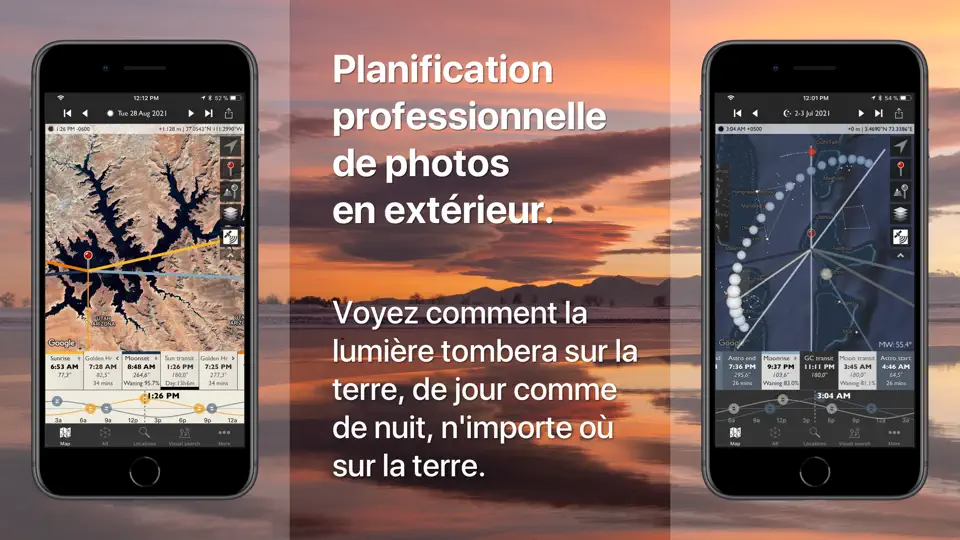Capture d'écran de The Photographer's Ephemeris sur iPhone 1