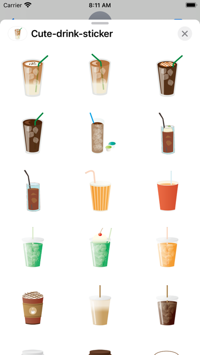 Cute drink sticker Screenshot