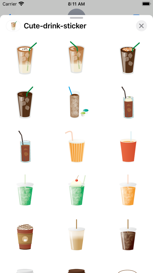 Cute drink sticker - 3.0 - (iOS)