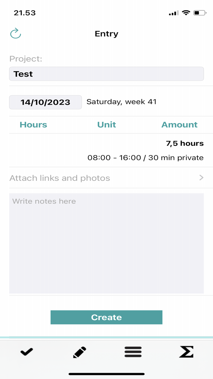 Time Recording - Entry