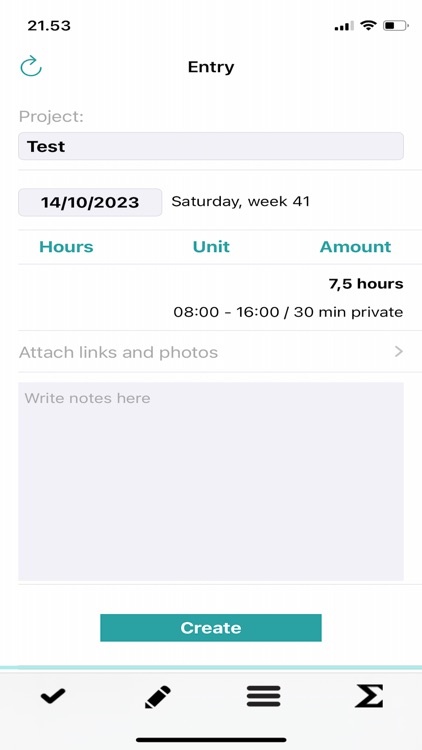 Time Recording - Entry